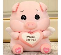 Peluche cochon ange, poupée cochon mignon et câlin, oreiller pour enfants, grande poupée Le monde mignon est grand - 80 cm (2,80