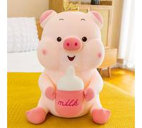 Peluche Cochon Bouteille Couronne, Poupée Rose Girly, C?Ur, Gros Cochon, Lit Bébé, Grand Oreiller, Cadeau D'anniversaire Cochon Bouteille - 75 Cm