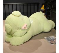 Peluche Cochon Surdimensionnée En Forme De Pull, Adorable Papa Cochon, Grand Oreiller, Poupée Endormie, Cadeau Pour Fille Vert-1,3 M