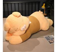 Peluche Cochon Surdimensionnée En Forme De Pull, Adorable Papa Cochon, Grand Oreiller, Poupée Endormie, Cadeau Pour Fille Jaune-80cm