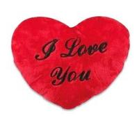 Peluche coeur i love you oreiller coussin Rouge G