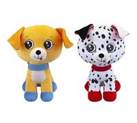 Peluche comique Dalmatien et Labrador - 30 cm (1 pièce) - Peluche avec broderies pour amoureux des chiens