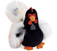 Histoire d'Ours – Peluche Coq 26 cm – Le Coq'rico Noir/Blanc – Idée cadeau naissance HO3216