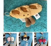 Peluche coton chat bonbons bicolore joli doux bicolore porte-clés croissant peluche porte-clés cerise en peluche porte-clés en peluche Lucky Cat