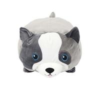The Concept Factory Peluche coussin Chien Kawaii PE9807 30 x 30 cm Gris