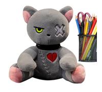 Peluche Crazy Rabbit - lapin fantaisiste, expressive à longues oreilles, décoration animale en peluche, corps en textile lisse, créature au repos amicale, style dessin animé joyeux | adapté aux