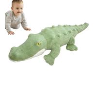 Peluche Crocodile Doux - Peluches en Peluche Alligator Vert Géant - Peluche Crocodile Câlin, Cadeau De Compagnons De Jeu Moelleux Moelleux pour Et Adultes