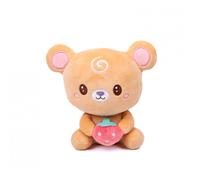 Pioupiou et Merveilles - Cushablez - Peluche CinnyBun Bear - 15 cm - Ourson Gourmand - Pelage Caramel Doux - Style Cinnabon - Peluche Originale Enfant - Collection Fantaisie - Dès 3 Ans