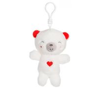Peluche - cuty love porte-clés 10 cm - ours blanc TU