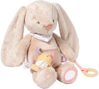 Peluche D'Activité Pomme Le Lapin,En Polyester,Avec Différentes Activités,Env.40 Cm,Alice Et Pomme,Rose Poudré