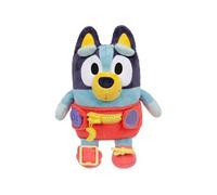 Bluey Peluche activités bébé BLUEY boutons, fermeture à glissière, boucle et lacets 25 cm