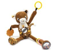 LES DEGLINGOS - Peluche d'activité Nomade Speculos le tigre - Ocre - Jouet d'éveil pour bébé - Idée cadeau - Dès la naissance - 36 cm
