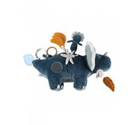 NOUKIE'S - Peluche d'activités bébé - Bleu - Dinosaure Ops - 40cm - Jouet d'éveil - Cadeau de Naissance