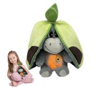 Peluche d'âne avec mouvement respiratoire et musique, âne apaisant, en peluche, pour dormir, apaiser, pour les enfants, soulage l'anxiété, vert