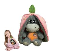 Peluche d'âne avec mouvement respiratoire et musique, âne apaisant, en peluche, pour dormir, apaiser, pour les enfants, soulage l'anxiété, rose
