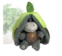 Peluche d'âne de fruits | d'éducation précoce musicale | Animal en peluche relaxant avec 4 modes de respiration | Lumières et sons | Âne de fraise et d'avocat Jouet R