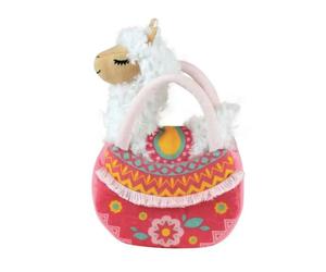 Peluche dans sac Jemini Lola Lama Blanc 24 cm