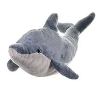 peluche Dauphin de 30 cm gris blanc