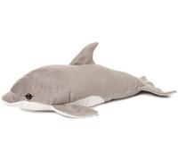 peluche Dauphin de 39 cm gris blanc WWF