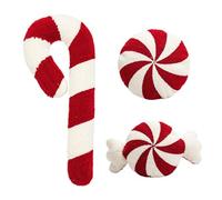 Peluche De Canne À Sucre De Noël, Coussin Décoratif De Noël en Forme De Canne À Sucre d'orge, Coussin Décoratif Chambre Doux pour Lit Et Canapé, Décorations De Vacances De Noël