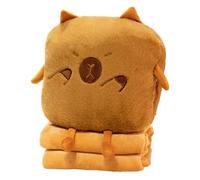 Peluche de Capybara, animal en peluche de Capybara,Peluche avec couverture oreiller Capybara - Animaux en peluche chauffe-mains Coussin enveloppant confortable pour travailler pendant que vous dormez