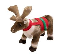 Peluche de cerf en forme de renne - Décoration de Noël douce et festive - Coussin en forme de bois de cerf - Décoration de Noël courte en velours pour et adultes