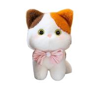 Peluche de chat de dessin animé avec col cloche, adorable figurine douce pour amoureux des animaux, canapé, décoration de chambre