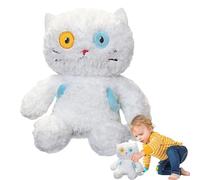 Peluche de chat mignonne, chaton en peluche mignonne - Expression vivante - Peluche d'animal de compagnie - Tête rotative - Peluche d'animal - Accompagnement - Peluche relaxante