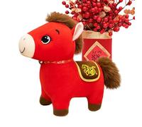 Peluche de cheval 2026 - douce et - Peluche cheval mignon - Pour famille, amis, , anniversaire, Nouvel An chinois, Noël, fête, crèche, collection exposition
