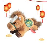Peluche de Cheval - couché à Collectionner Douce | Animal de pouche de Cheval en Peluche | Jouet pour Adultes, Filles, Anniversaire, Noël, Nouvel an Lunaire Chinois, Souvenirs D