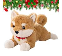 Peluche de Chien, 38 cm, Adorable de Chiot réaliste avec Clochette - Chiens en Peluche couché pour - pour bébé, Tout-Petit, Anniversaire, Chambre à Coucher, interactif et pour
