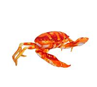 Peluche de Crabe Rouge 38cm, Coussin Décoratif Marin pour Garçon et Filles | Peluche et Plastique, Forme Crabe Simulée, Article pour Maison, Aide à Reconnaître la Vie Marine