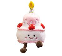 Peluche de gâteau chantante - Coussin musical pour anniversaire - de fête rembourrée douce - Coussin sonore mélodie joyeux - Cadeau de fête, plaisir de vacances, atmosphère festive de Noël