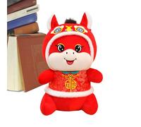 Peluche De L'Année Du Cheval Chinois Peluche Cartoon | Jouet Rembourré De La Fête Du Printemps Pour Adolescents Adultes Collectionneurs Chambre D'Voiture Canapé Lit Temps De Heure