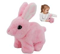 Peluche de Lapin réaliste - Jouet en Peluche interactif pour Animaux de Compagnie avec Oreilles Qui sautent, se contractent et tremblent | Animal en Peluche réaliste pour et Chou