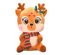 Peluche de Noël, adorable compagnon pour l'heure du coucher, poupée en forme de cerf, pour enfants, adultes, adolescents, tout-petits, canapé, lit, canapé, cheminée, nuits