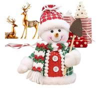 Peluche de Noël | Décoration Père Noël Bonhomme de Neige Élan | Peluche de Noël pour Studio Étagère Chambre Table de Toilette Salon | Table de Chevet Bureau Armoire Auto Bibliothèque