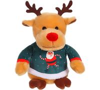 Peluche de Noel - les amis pull moche, renne pull vert, 24 cm vert TU