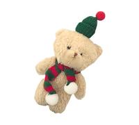 Peluche de Noël Pendentif Ours Doux et Mignon Réaliste Décoratif 11,9 cm | Animal en peluche de Noël en forme d'ours Pour l'école, , trajets quotidiens, clés de voiture, sacs à dos,