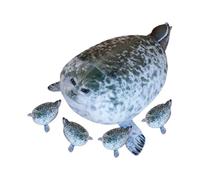 Peluche de phoque - Oreiller en peluche de phoque potelé 50x45x35 cm pour e