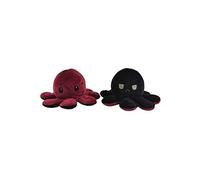 Peluche de Poulpe Réversible Doux 17cm-Rouge et Noir