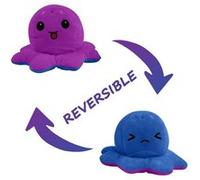 Peluche de Poulpe Réversible Doux 18cm-Multicolore-F Multicolore G