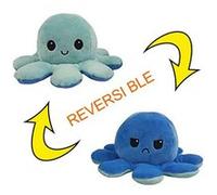 Peluche de Poulpe Réversible Doux Bleu + bleu point d'onde
