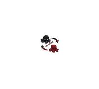 Peluche de Poulpe Réversible Doux Claret + Noir