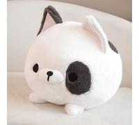 Peluche De Poupée De Corrida, Jouet Rond Pour Chiot, Équipe Wang Xingren, Shiba Inu, Série De Chiens, Oreiller Et Coussin Bouledogue Blanc - Grand 35 Cm 0,6 Kg