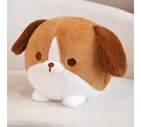Peluche De Poupée De Corrida, Jouet Rond Pour Chiot, Équipe Wang Xingren, Shiba Inu, Série De Chiens, Oreiller Et Coussin Beagle Brun Et Blanc - Grande Taille 35 Cm 0,6 Kg