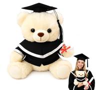 Peluche de remise de diplôme - Ours de remise de diplôme avec chapeau de docteur et certificat - Cadeau de remise de diplôme - Cadeau de remise de diplôme - Cadeau de remise de diplôme - Cadeau de