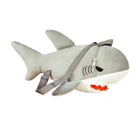 Peluche de requin de requin rembourrée, joli sac de jouet de requin pour | Sacs de mètre esthétique étudiante, décoration douce de maternelle, sac pour garçons et filles, Gris,