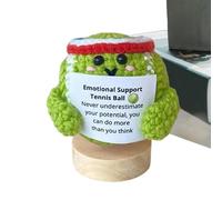 Peluche de soutien émotionnel au crochet avec messages motivants - Boule à crochet avec messages inspirants pour la maison et le lieu de travail