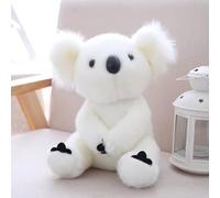 Peluche de Soutien Émotionnel Koaly Alimentée par IA, Peluche Koala Animal pour Le Soulagement du Stress, Câlins Réalistes, Aide Au Sommeil, Soins Personnels Anxiété Bea, Jouet Interactif White 30cm